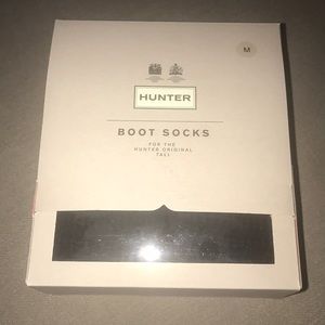 Hunter tall cable knit cuff welly boot socks
